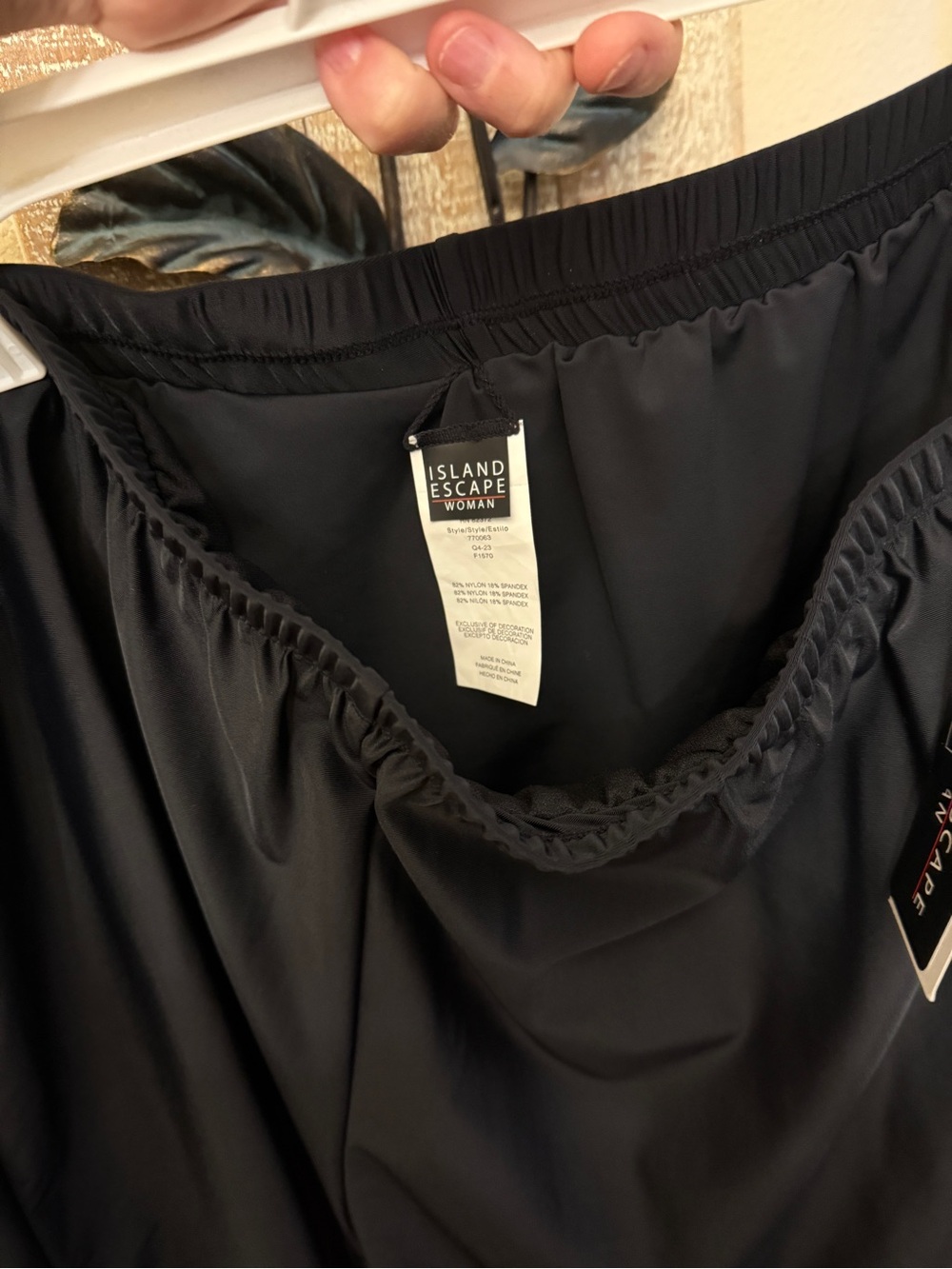 Island Escape Black Swim Shorts - Thigh Minimizer - Womens 22W NWT - Picture 8 of 12